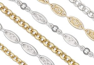 Gold-Finished and Silver-Plated Chains